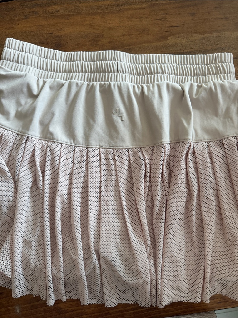 JoyLab Light Tan Mesh Skater Skirt with Elastic Waist - Picture 3 of 4